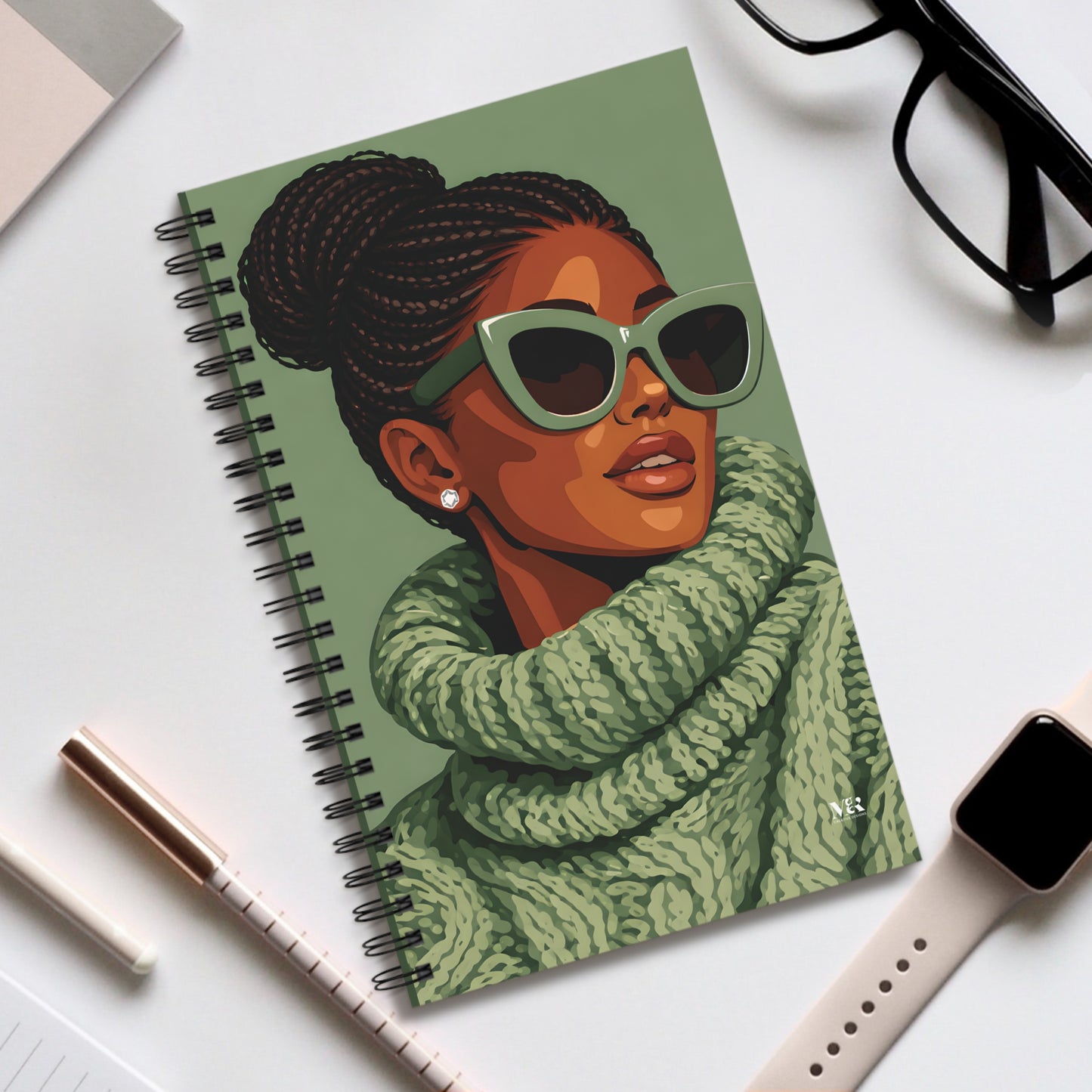 Woman in Green Journal