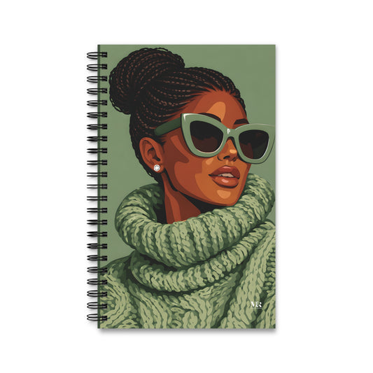 Woman in Green Journal