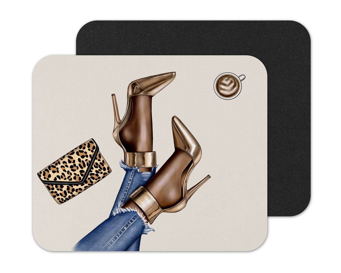 Black Woman Styling Mouse Pad